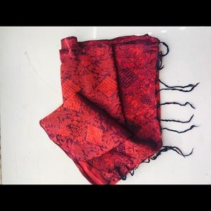 Red Silk Scarf